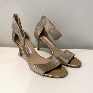 DVF Gold Glitter Sandals
